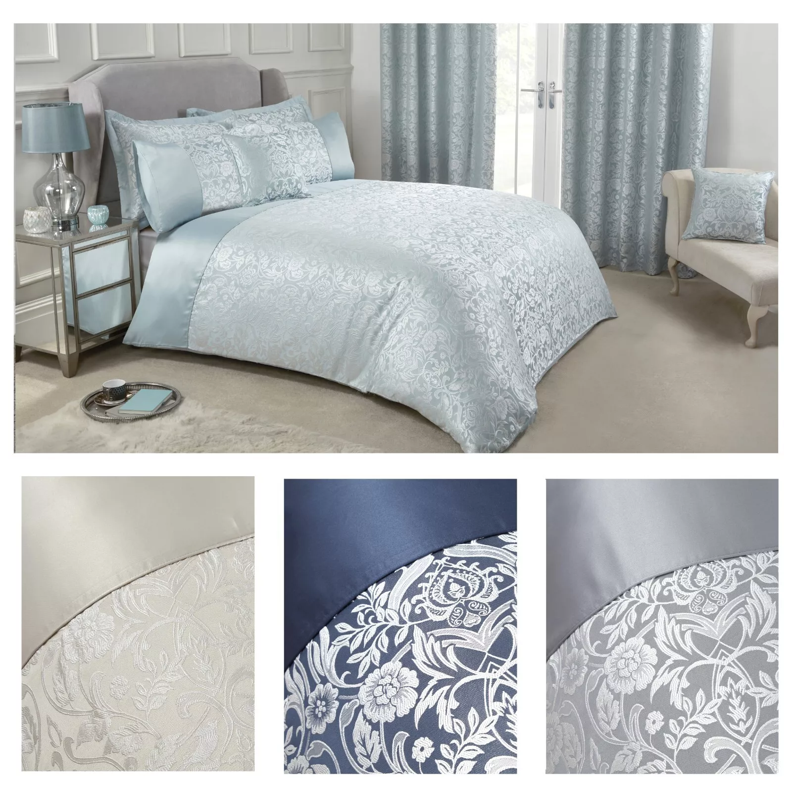 Duvet Set Embellished Jacquard Quilt Cover with Pi